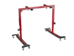 K&M caster set dimensional diagram showing measurements and specifications for 18810 18860 stands