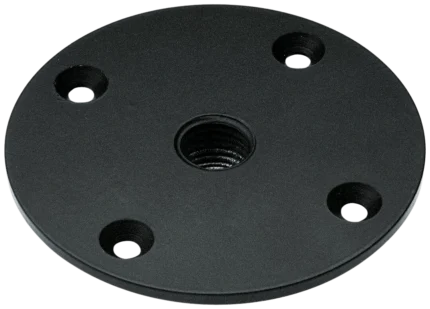 K&M black connector plate professional audio mounting hardware component