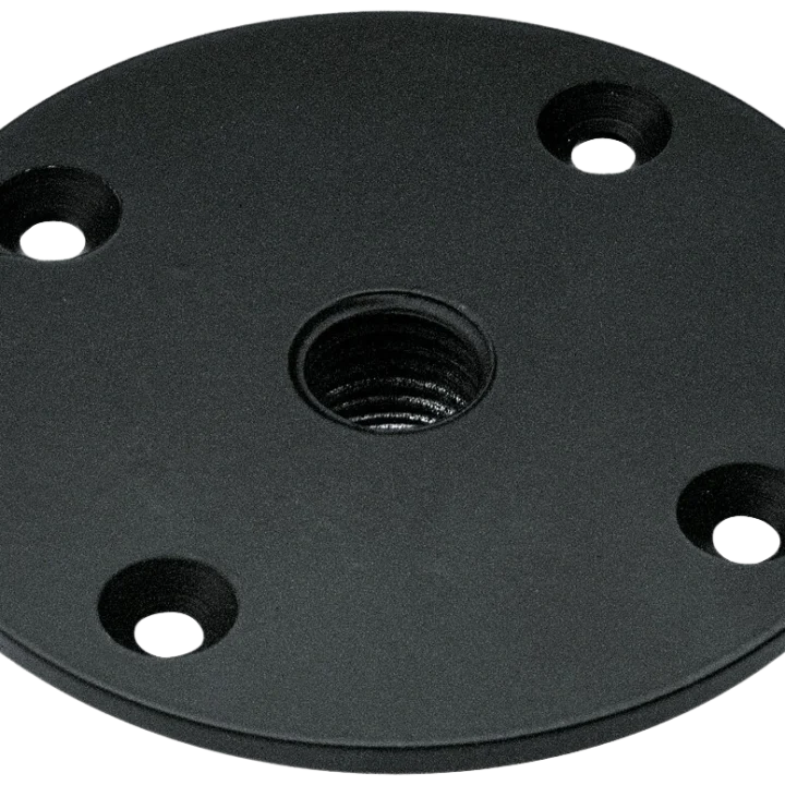 K&M black connector plate professional audio mounting hardware component