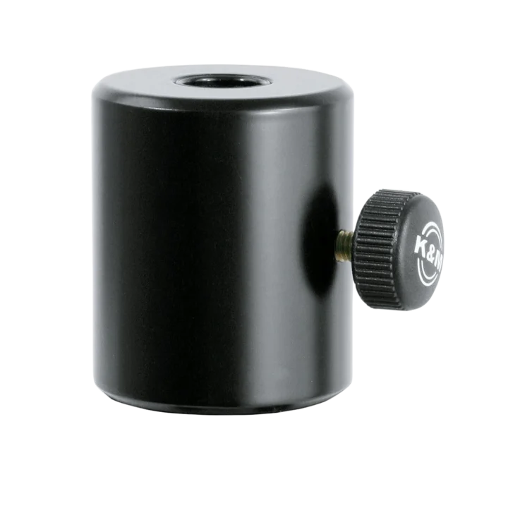 K-M counter weight black metal professional audio equipment accessory front view