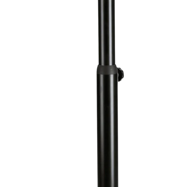 K&M Design monitor stand for Genelec speakers in structured black finish, front view