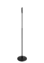 K&M Elegance one-hand adjustment microphone stand with black finish and weighted base