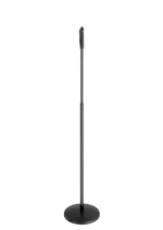 K&M Elegance one-hand adjustment microphone stand with black finish and weighted base