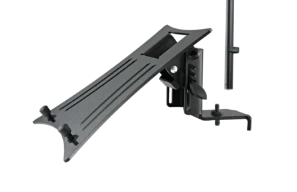 K&M Extension Rod Spider Pro black finish showing adjustable extension mechanism and mounting hardware