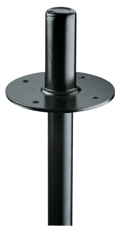 K&M flange adaptor black metal mounting bracket professional audio equipment