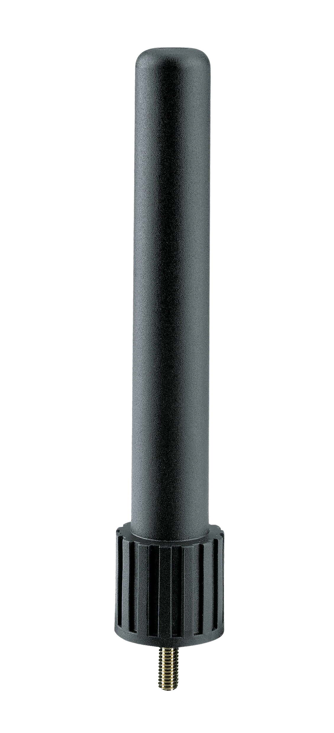 K&M Flute Peg Black Replacement Part K&M black flute peg replacement part, front view showing threaded design and grip texture