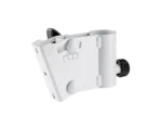 K&M incline speaker adapter in pure white with adjustable mounting bracket and tilt mechanism
