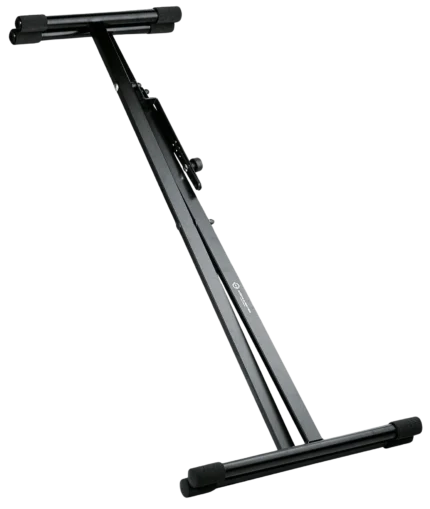 K&M keyboard stand in black supporting electronic keyboard in professional studio application