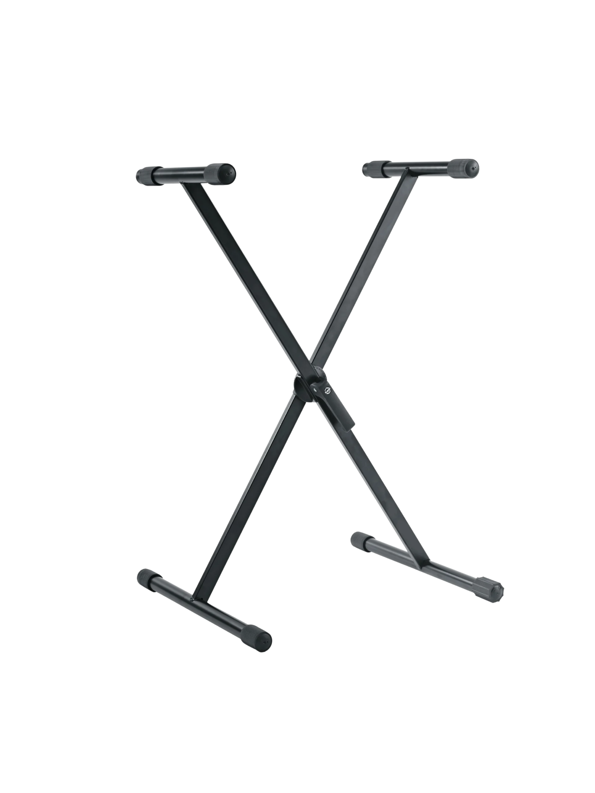 K&M Keyboard Stand Black Main Product View K&M black keyboard stand with adjustable height and sturdy metal frame construction