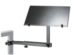 K&M laptop shelf keyboard stand black with adjustable platform and sturdy base