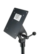 K&M black LCD TFT screen adapter mount front view professional