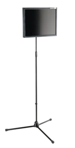 K&M black LCD TFT screen adapter mounting bracket with adjustment features