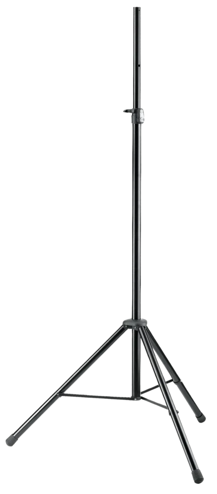 K&M black light stand with adjustable height and stable tripod base for studio lighting