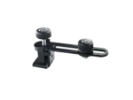 K&M black microphone holder for drums with adjustable mounting bracket and clamp