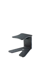 K&M monitor workstation stand structured black metal construction detail view