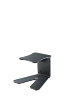 K&M monitor workstation stand structured black metal construction detail view