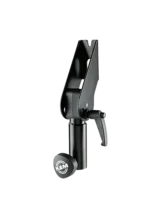 K&M black mounting adapter for 35mm tubes, professional audio equipment accessory