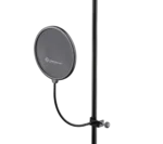 K&M Popkiller black pop filter dimensional diagram with measurements and specifications