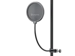 K&M Popkiller black pop filter windscreen rear panel showing mounting bracket and attachment points