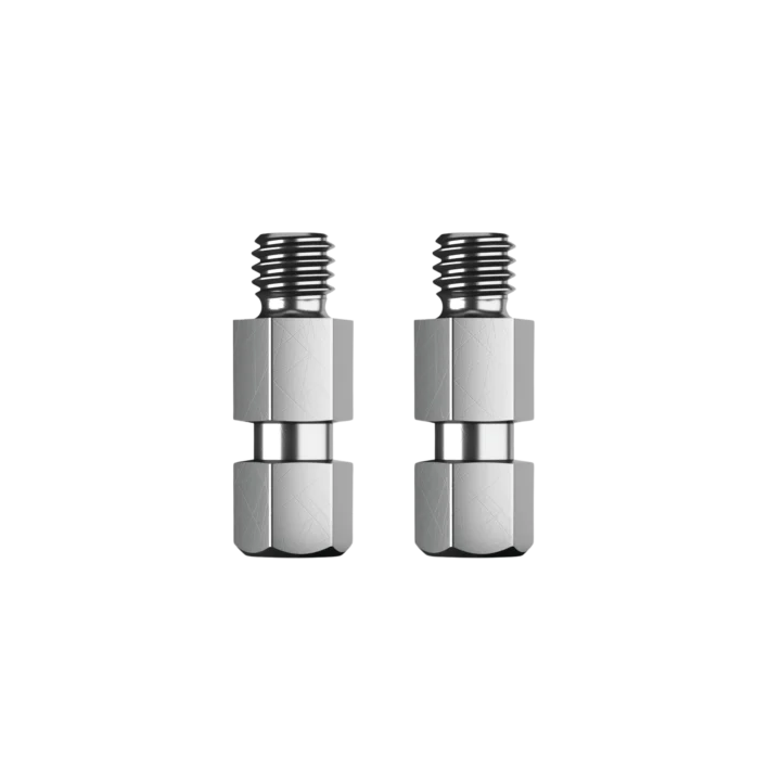 K&M quick release bolt 3/8 inch zinc plated metal hardware component front view