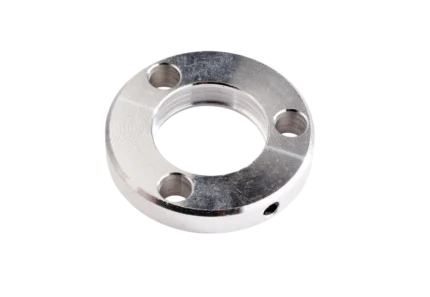 K&M aluminum rigging collar with secure locking mechanism and professional hardware mounting