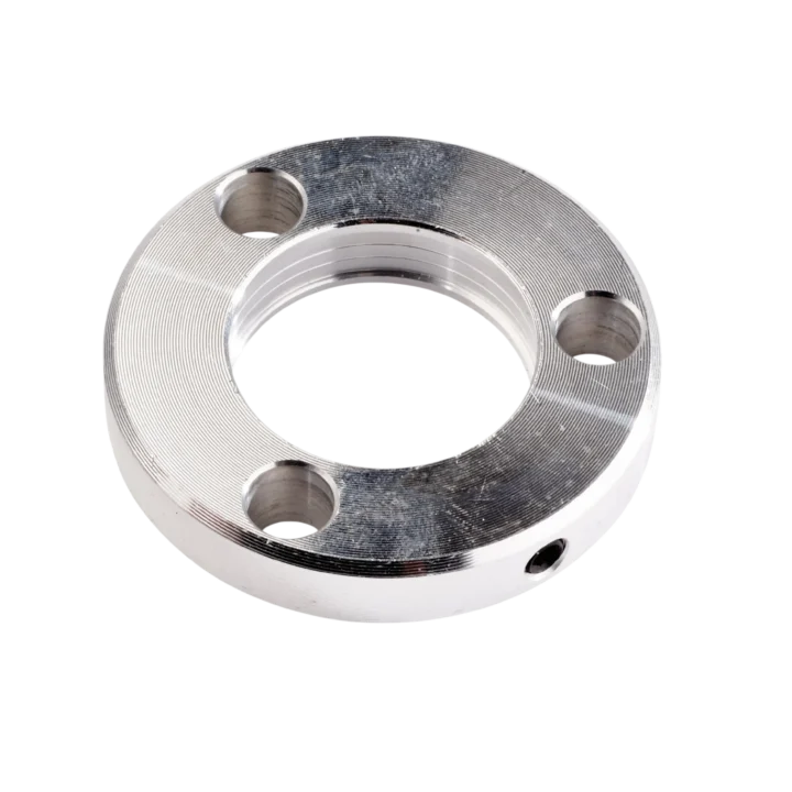 K&M aluminum rigging collar with secure locking mechanism and professional hardware mounting