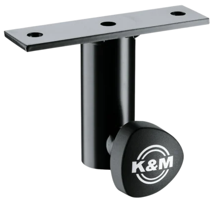 K&M black screw-on adaptor connector for microphone stands and audio equipment