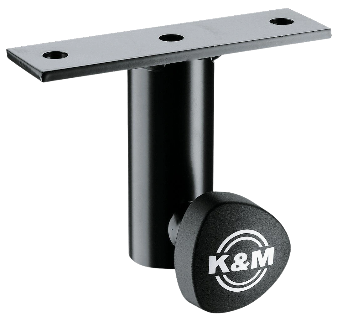 K&M Screw-on Adaptor Black Professional Audio K&M black screw-on adaptor connector for microphone stands and audio equipment
