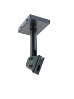 K&M black speaker ceiling mount with adjustable bracket and mounting hardware