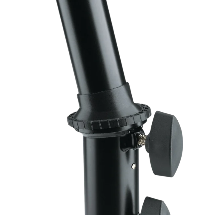 K&M speaker tilt connector black metal mounting bracket front view