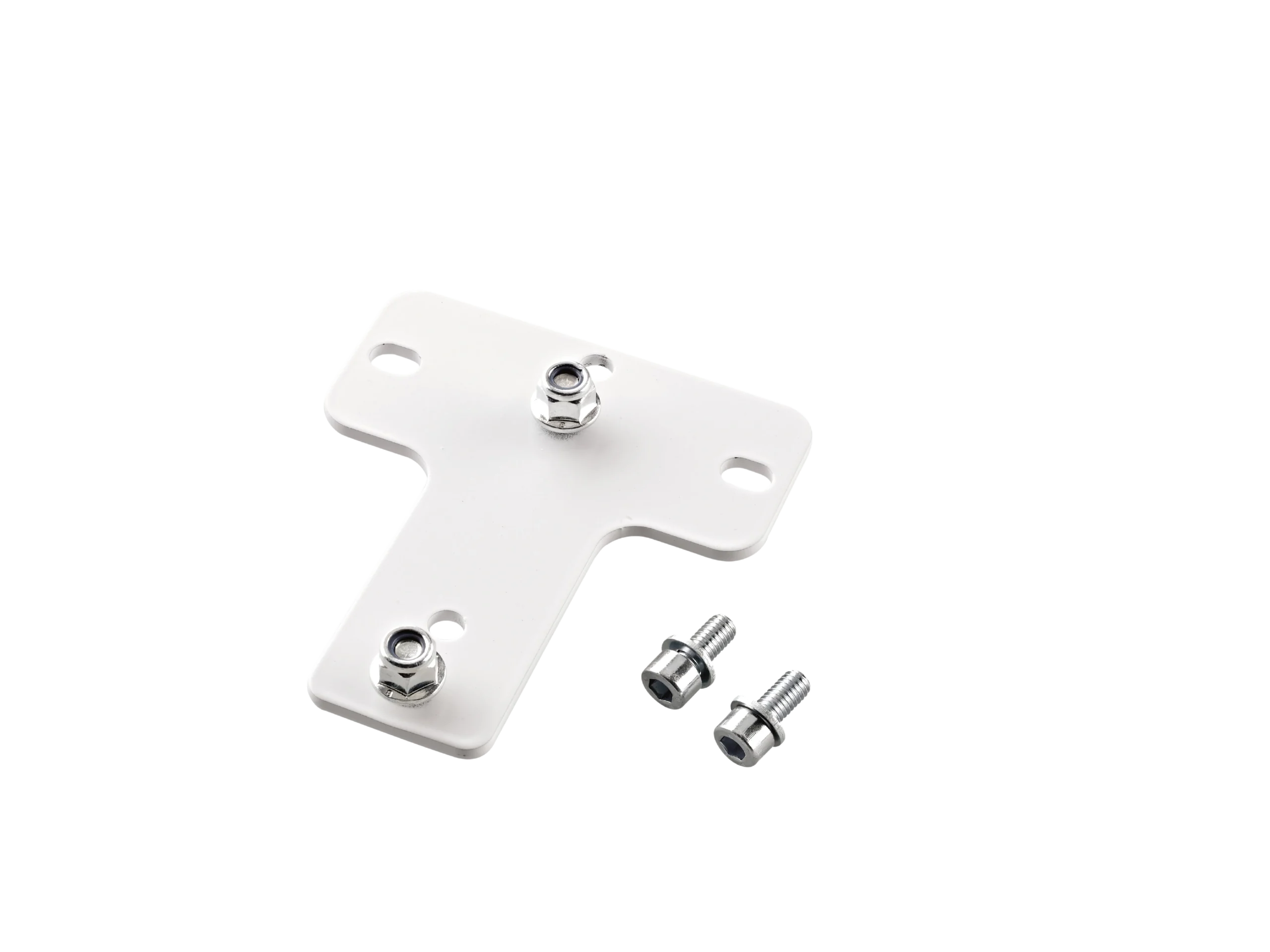 K&M Speaker Wall Mount Adapter Plate 6 Black K&M speaker wall mount adapter plate 6 in black finish, front view showing mounting surface