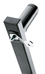 K&M speaker wall mount installed on wall showing adjustable 22-degree tilt angle application