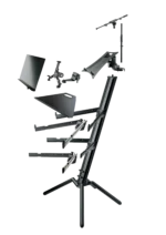 K&M Spider Pro anodized aluminum keyboard stand dimensional specifications and measurements diagram