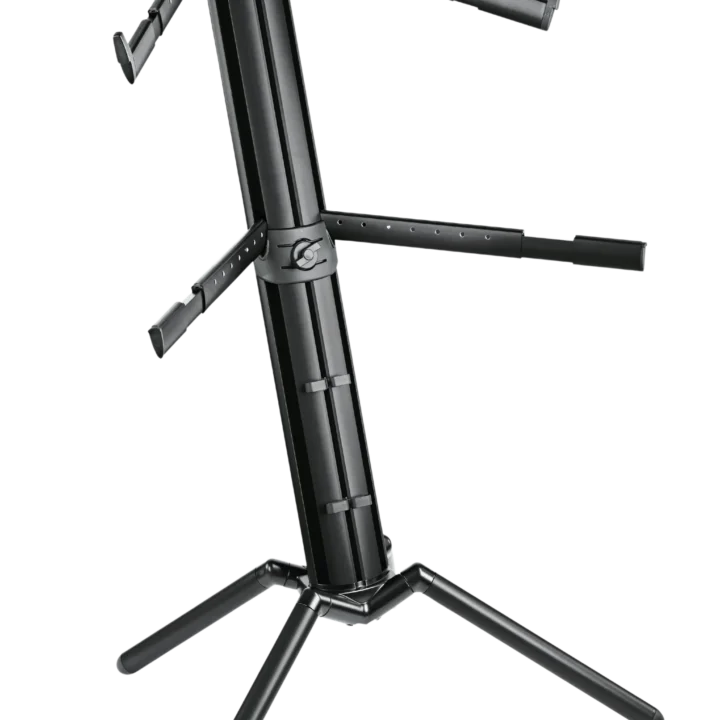 K&M Spider Pro black anodized keyboard stand with adjustable legs and professional construction