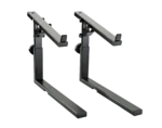 K&M black stacker attachment for 18810 microphone stand front view