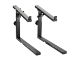 K&M black stacker attachment for 18810 microphone stand front view
