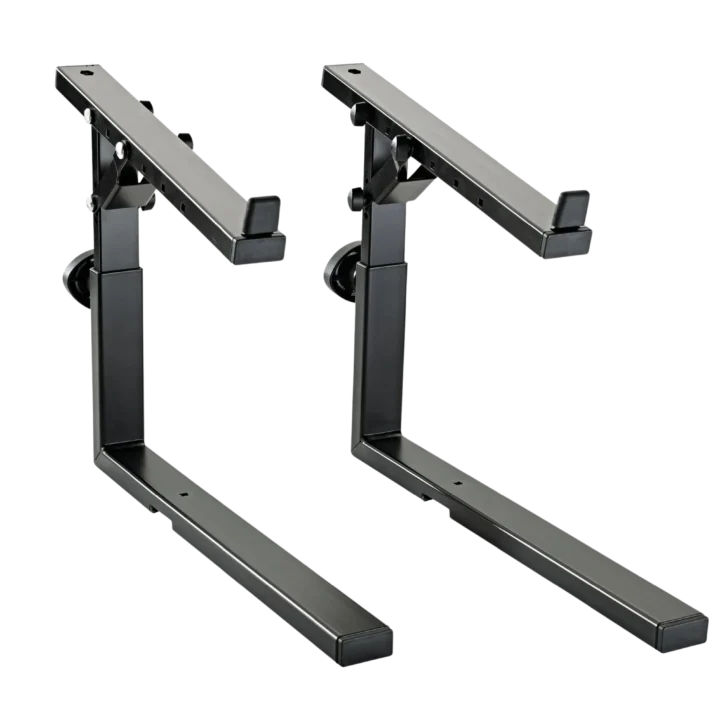 K&M black stacker attachment for 18810 microphone stand front view