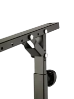 K&M stacker attachment for 18810 stand shown from side profile, black finish