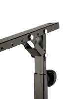 K&M stacker attachment for 18810 stand shown from side profile, black finish