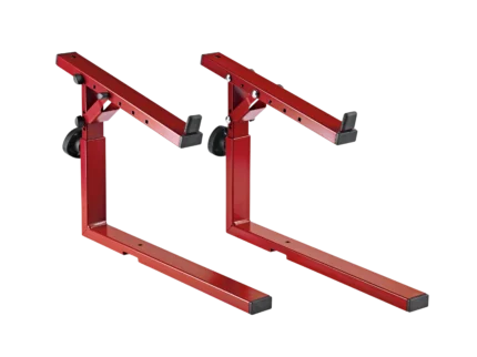 K&M red stacker attachment for 18810 microphone stand front view