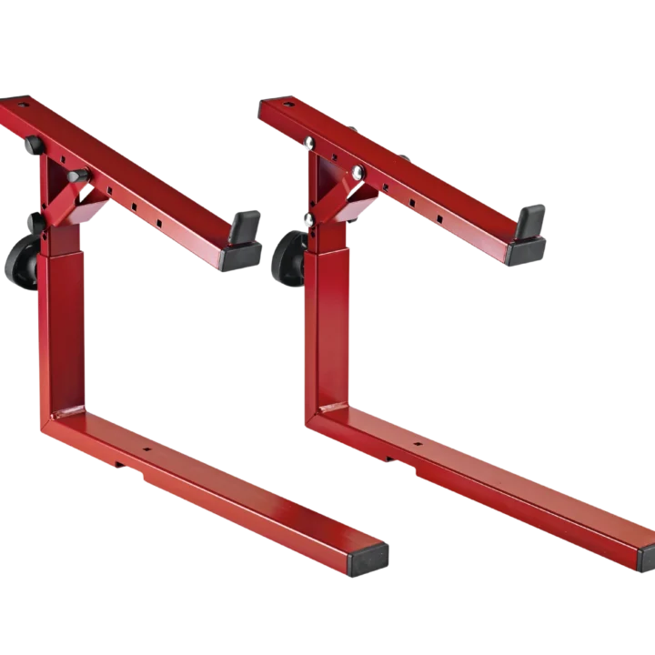 K&M red stacker attachment for 18810 microphone stand front view