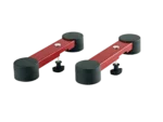 K&M red support arm for digital piano mounted on Omega stand with adjustment mechanism