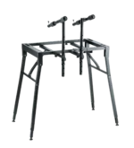 K&M table-style keyboard stand black finish dimensional diagram specifications