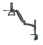 K&M tablet PC holder with flexible arm mount bundle in black finish