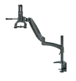 K&M tablet PC holder with flexible arm mount bundle in black finish