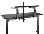 K&M tabletop stand dimensional diagram with measurements and specifications for models 18810 and 18820