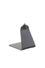 K&M tabletop microphone stand 5/8 inch connector with logo space detail, black finish