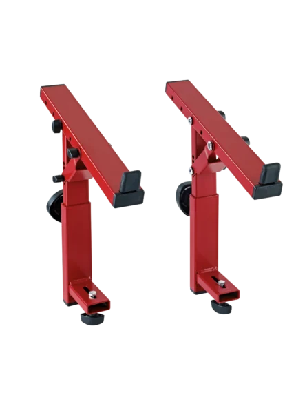 K&M red third tier stacker attachment for 18810 and 18820 stand systems, front view
