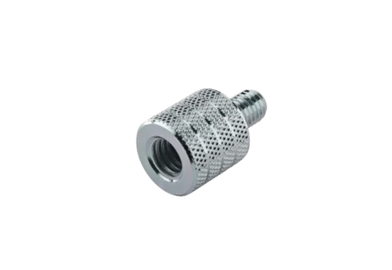 K&M thread adapter zinc coated metal hardware connector front view