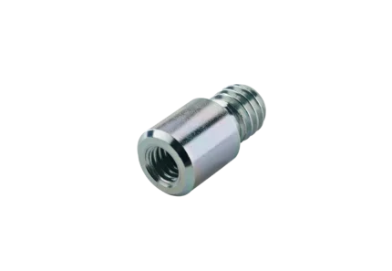 K&M thread adapter zinc coated metal hardware connector front view